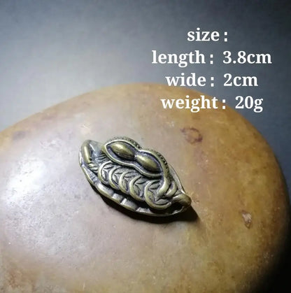 Chinese pure brass small crafts statue