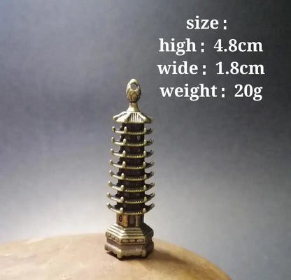 Chinese pure brass small crafts statue