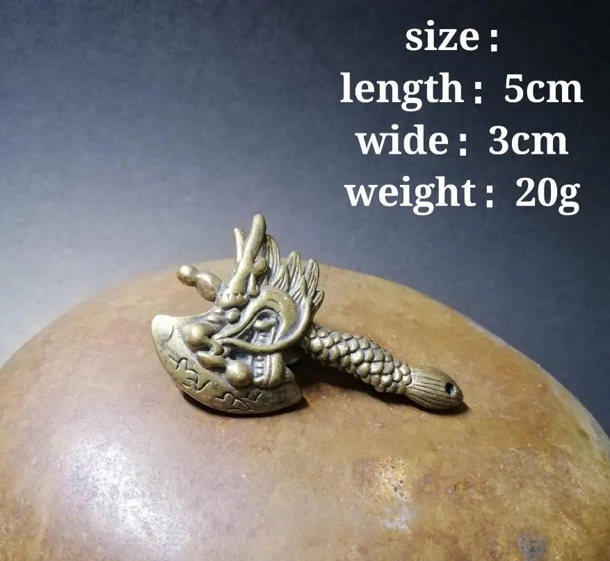 Chinese pure brass small crafts statue
