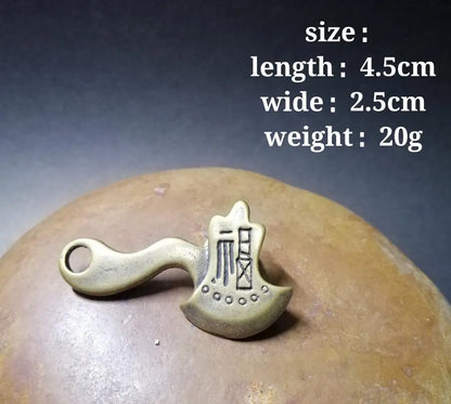 Chinese pure brass small crafts statue
