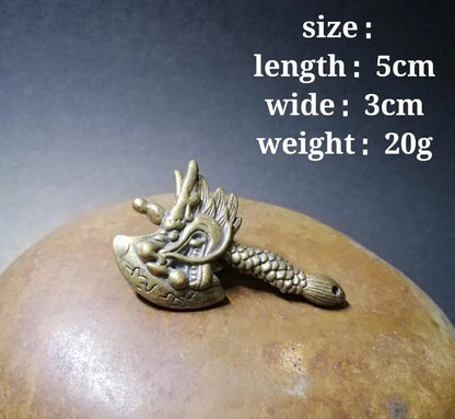 Chinese pure brass small crafts statue
