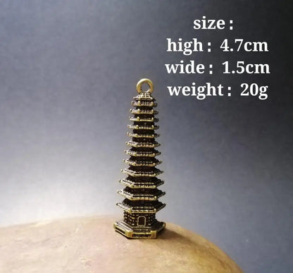 Chinese pure brass small crafts statue