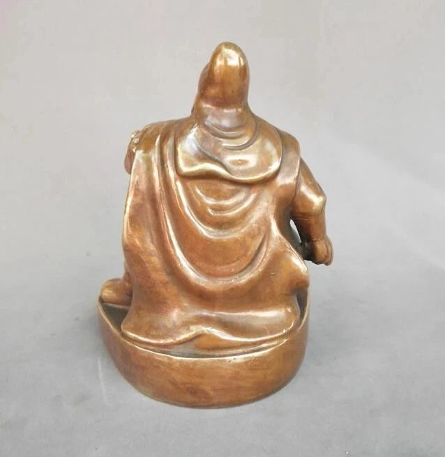 Chinese pure brass the duke guan handicraft statue
