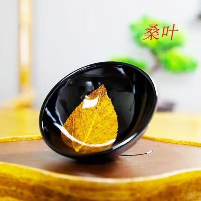 Chinese style Jianzhan tea cup Kungfu small tea cup ceramic color changing cup porcelain tea set latte cooking wine set