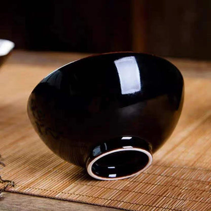 Chinese style Jianzhan tea cup Kungfu small tea cup ceramic color changing cup porcelain tea set latte cooking wine set