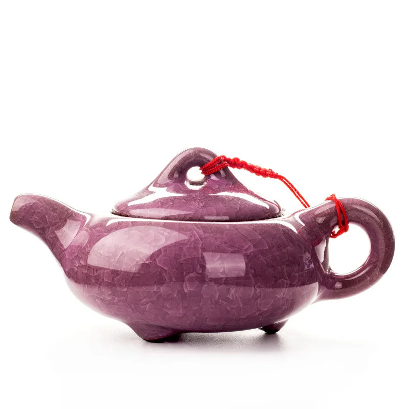 Chinese style Kung Fu Tea Set Teapot Household purple clay pot Teapot Pure Handmade White Porcelain Tea Pot Ceramic kettle 220ml