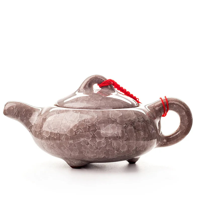 Chinese style Kung Fu Tea Set Teapot Household purple clay pot Teapot Pure Handmade White Porcelain Tea Pot Ceramic kettle 220ml