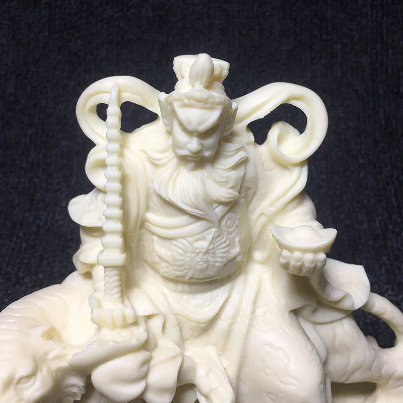 Chinese style Zhao Gongming God of Wealth Statue Natural material modern art sculpture High-end home decoration crafts Statuette