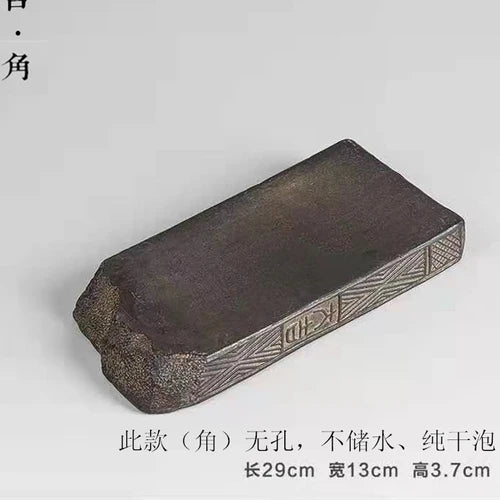 Chinese style brick tea tray antique ceramic water storage tea table wood brick single dry foam tray tea set