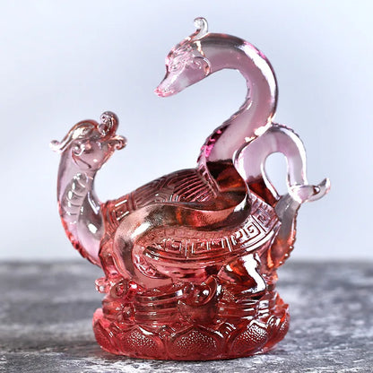 Chinese style glazed ornaments four beasts Azure Dragon white tiger Vermilion Bird Black Tortoise gift home decoration crafts