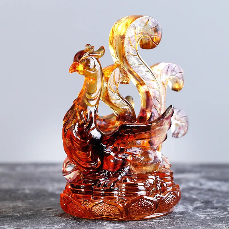 Chinese style glazed ornaments four beasts Azure Dragon white tiger Vermilion Bird Black Tortoise gift home decoration crafts