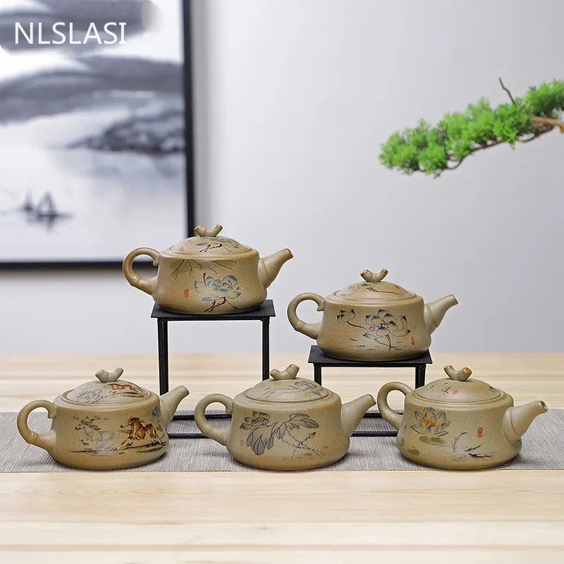 Chinese style stoneware teapot tea set Handmade kettle Ceramic Clay Teapot Set Chinese tea ceremony supplies teapot