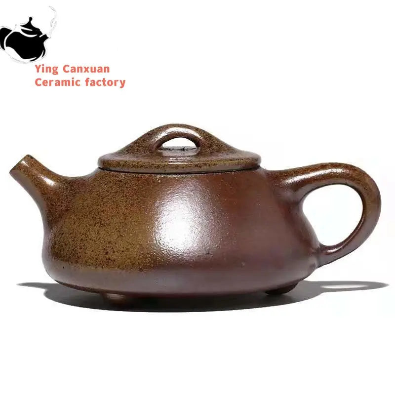 Chinese teapot Yixing Purple Clay Pot Raw Ore Firewood Jingzhou Stone Scoop Pot Kung Fu Tea Set 200cc