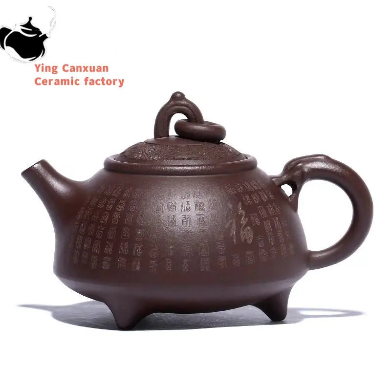 Chinese teapot Yixing Purple Clay Teapot Handmade Raw Ore Purple Clay Time-to-Run Pot Kung Fu Tea Set Teapot 190ml