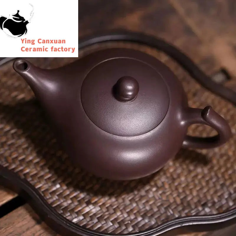 Chinese teapot Yixing purple clay pot raw ore purple clay magic lamp pot Kung Fu tea set Chinese teapot capacity 220ml