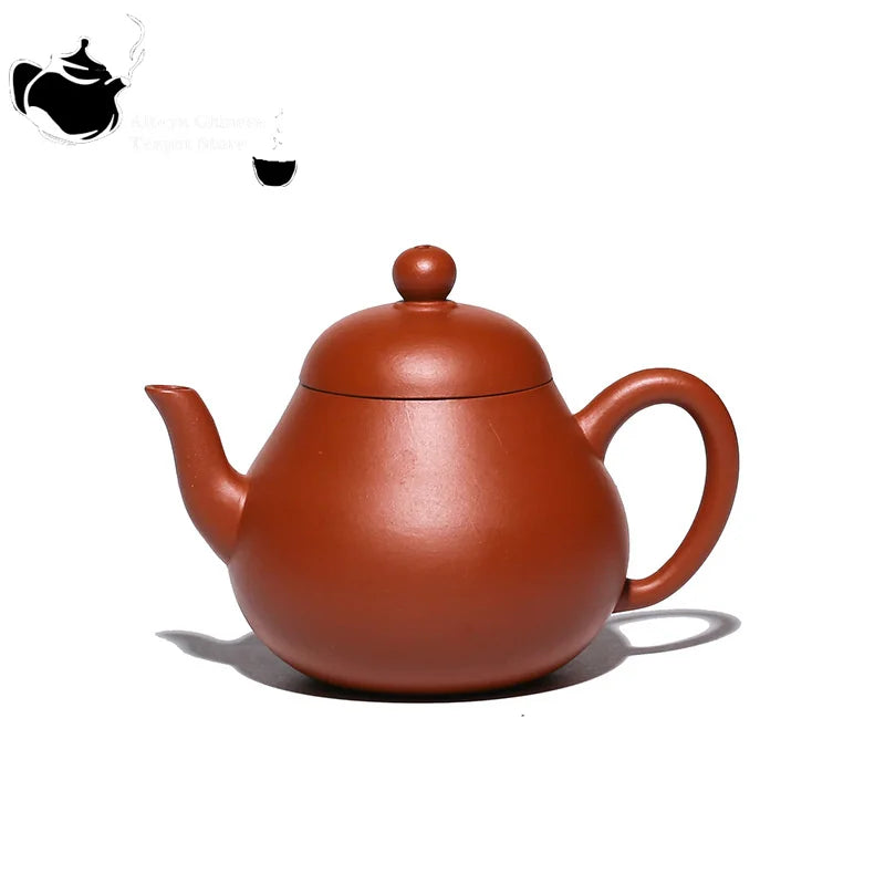 Chinese teapot Yixing purple clay teapot, raw ore Zhuni, pear-shaped teapot, Kungfu tea set, teapot, small capacity 170ml