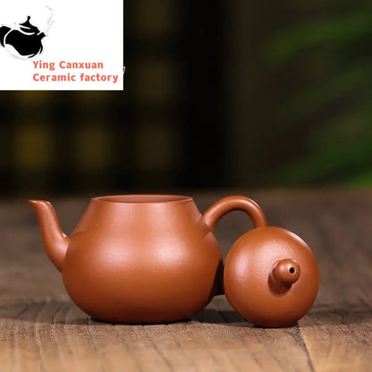 Chinese teapot Yixing purple clay teapot, raw ore Zhuni, pear-shaped teapot, Kungfu tea set, teapot, small capacity 170ml