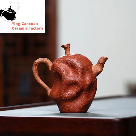 Chinese teapot Yixing purple clay teapot raw ore jujube mud red dates teapot Kungfu tea set teapot small capacity 100ml