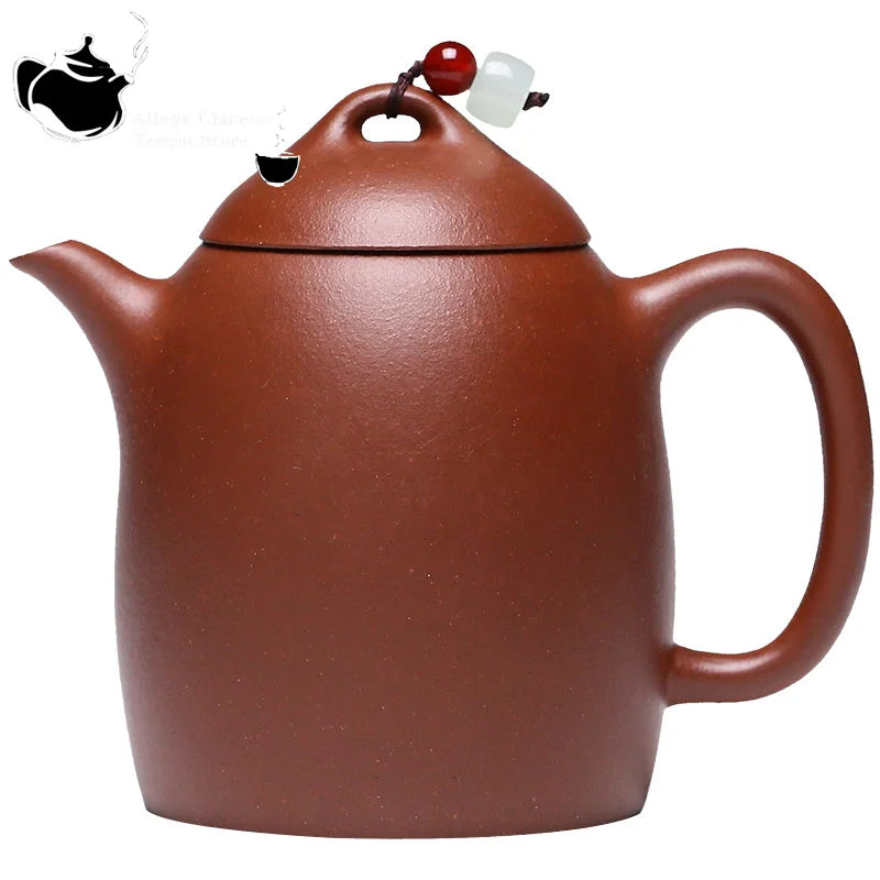Chinese teapot raw ore clear cement beaded Qinquan pot drinking Pu'er handmade teapot Yixing purple teapot 180ml small capacity