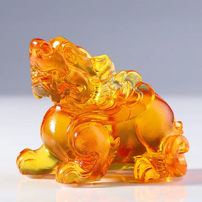 Chinese traditional ancient beasts Coloured glaze brave troops ornament opening gift decoration