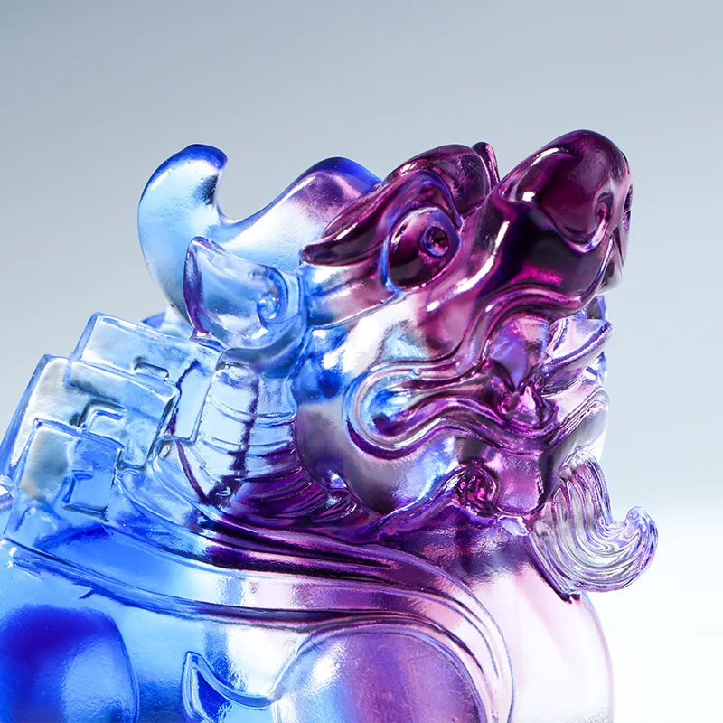Chinese traditional ancient beasts Coloured glaze brave troops ornament opening gift decoration
