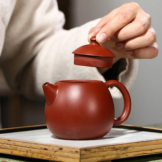 Chinese yixing zisha purple Clay jiangpoNi handmade small chaoshan gongfu teapot