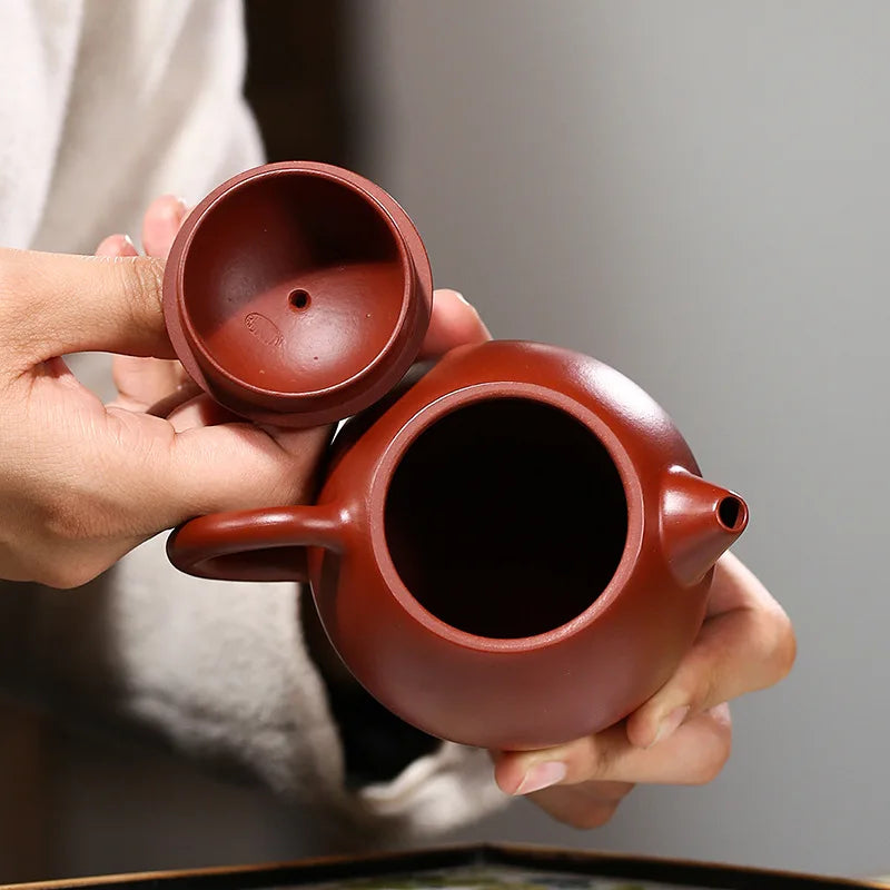 Chinese yixing zisha purple Clay jiangpoNi handmade small chaoshan gongfu teapot
