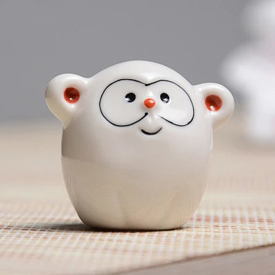 Chinese zodiac porcelain rat, ox, tiger, rabbit, dragon, snake, horse, goat, monkey, rooster, dog pig ruyao porcelain tea pet