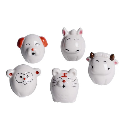 Chinese zodiac porcelain rat, ox, tiger, rabbit, dragon, snake, horse, goat, monkey, rooster, dog pig ruyao porcelain tea pet