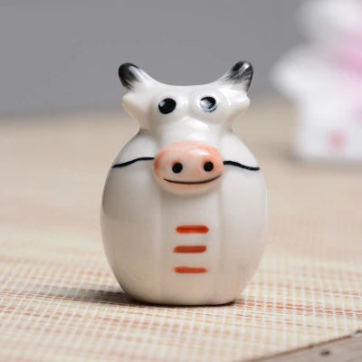 Chinese zodiac porcelain rat, ox, tiger, rabbit, dragon, snake, horse, goat, monkey, rooster, dog pig ruyao porcelain tea pet
