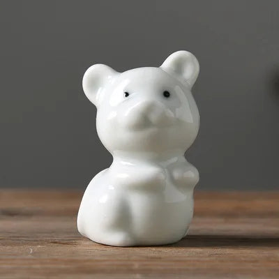 Chinese zodiac rat ox tiger rabbit dragon snake horse goat monkey chicken dog pig ruyao porcelain tea pet elephant giraff China