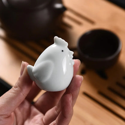 Chinese zodiac rat ox tiger rabbit dragon snake horse goat monkey chicken dog pig ruyao porcelain tea pet elephant giraff China