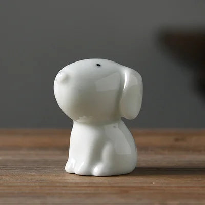 Chinese zodiac rat ox tiger rabbit dragon snake horse goat monkey chicken dog pig ruyao porcelain tea pet elephant giraff China