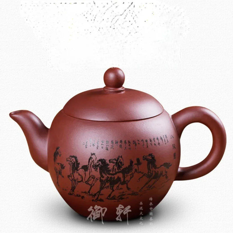 ChineseZisha Teapot Raw Ore Zhu Mud Pot Handmade Beauty Tea Infuser Household Drinkware Tradition Tea Set Supplies