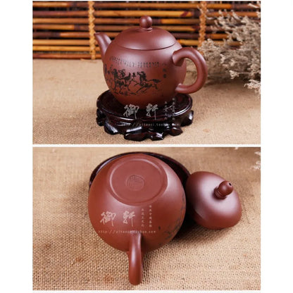 ChineseZisha Teapot Raw Ore Zhu Mud Pot Handmade Beauty Tea Infuser Household Drinkware Tradition Tea Set Supplies