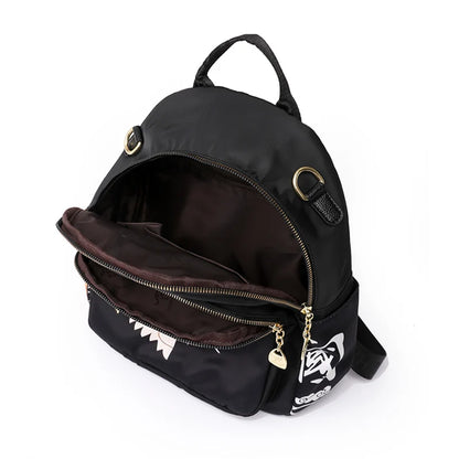 Chinoiserie Nylon Cloth Backpack Women Fashion Waterproof School Bags  Multifunction Wear-Resistant Multiple Pockets Travel Bag
