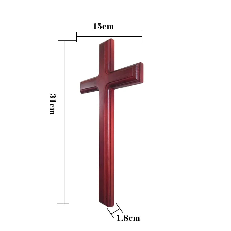 Christian cross handmade solid wood wall hanging Jesus big cross Catholic church wall decoration 31 cm