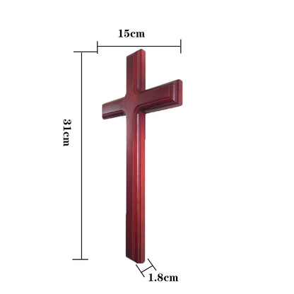 Christian cross handmade solid wood wall hanging Jesus big cross Catholic church wall decoration 31 cm