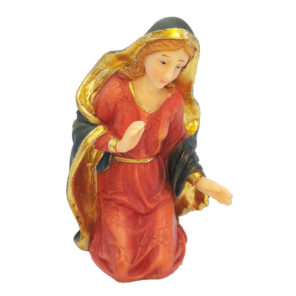 Christmas Decoration Nativity Scene Set Christmas Ornament Indoor Nativity Crib Manger Baby Jesus Statue Figurines Holiday Gift