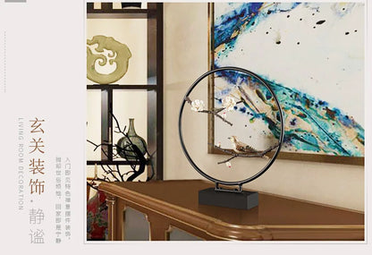 Christmas GIFT   office home shop fashion Elegant decorative art -handcrafted Iron animal bird on branch art Model