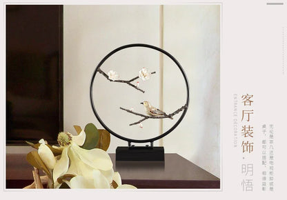 Christmas GIFT   office home shop fashion Elegant decorative art -handcrafted Iron animal bird on branch art Model