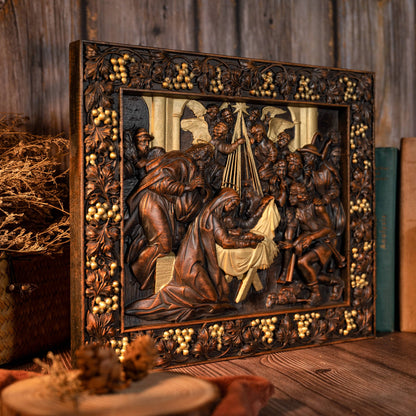Christmas Nativity Scene Religious Mural Jesus Birth Christmas Baby Jesus' Birth Home Wall Decoration Christmas Gift