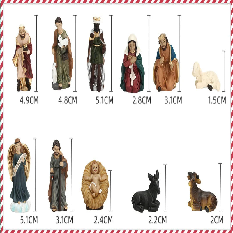 Christmas Religious Jesus Born Gift Volin Crafts Home Decoration Figurines Cute Room Decor Nordic Retro Luxury Statue Halloween
