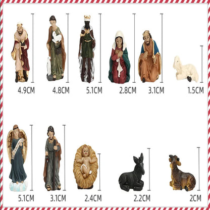 Christmas Religious Jesus Born Gift Volin Crafts Home Decoration Figurines Cute Room Decor Nordic Retro Luxury Statue Halloween