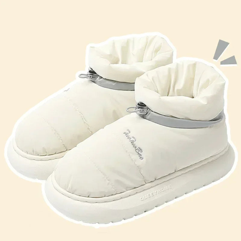 Chunky Women's Snow Boots Warm Down Winter 2023 Waterproof Female Ankle Boot with Fur Non-slip Candy Color Cotton Shoes Woman