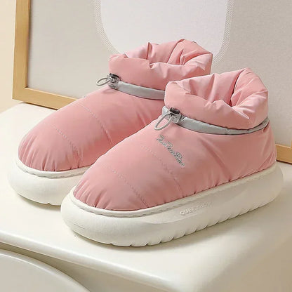 Chunky Women's Snow Boots Warm Down Winter 2023 Waterproof Female Ankle Boot with Fur Non-slip Candy Color Cotton Shoes Woman