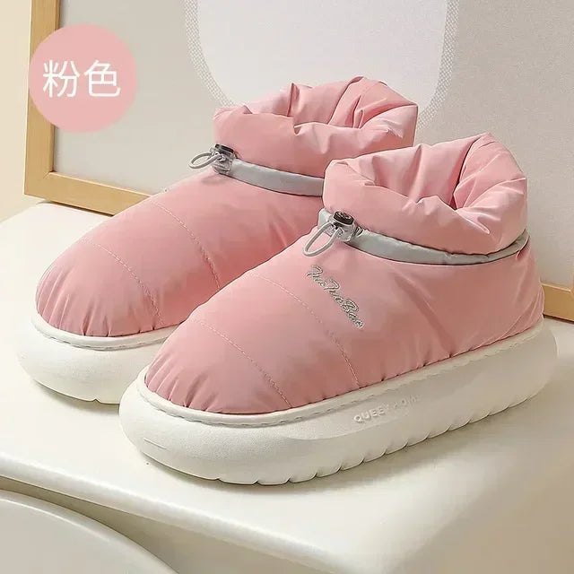 Chunky Women's Snow Boots Warm Down Winter 2023 Waterproof Female Ankle Boot with Fur Non-slip Candy Color Cotton Shoes Woman