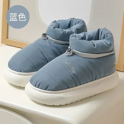 Chunky Women's Snow Boots Warm Down Winter 2023 Waterproof Female Ankle Boot with Fur Non-slip Candy Color Cotton Shoes Woman