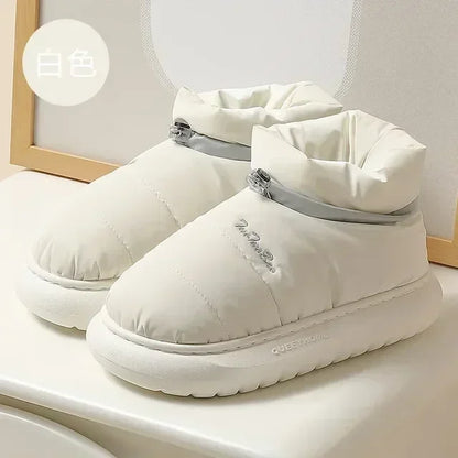 Chunky Women's Snow Boots Warm Down Winter 2023 Waterproof Female Ankle Boot with Fur Non-slip Candy Color Cotton Shoes Woman