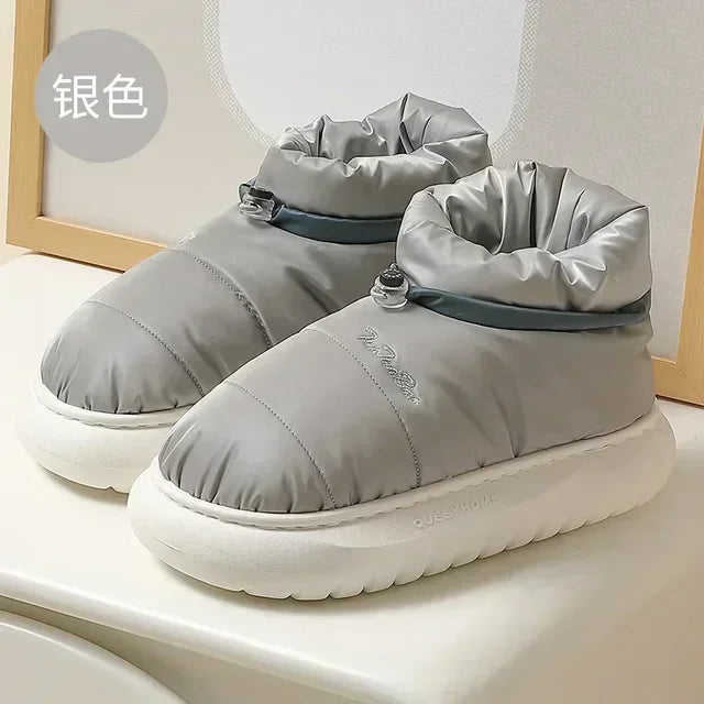 Chunky Women's Snow Boots Warm Down Winter 2023 Waterproof Female Ankle Boot with Fur Non-slip Candy Color Cotton Shoes Woman